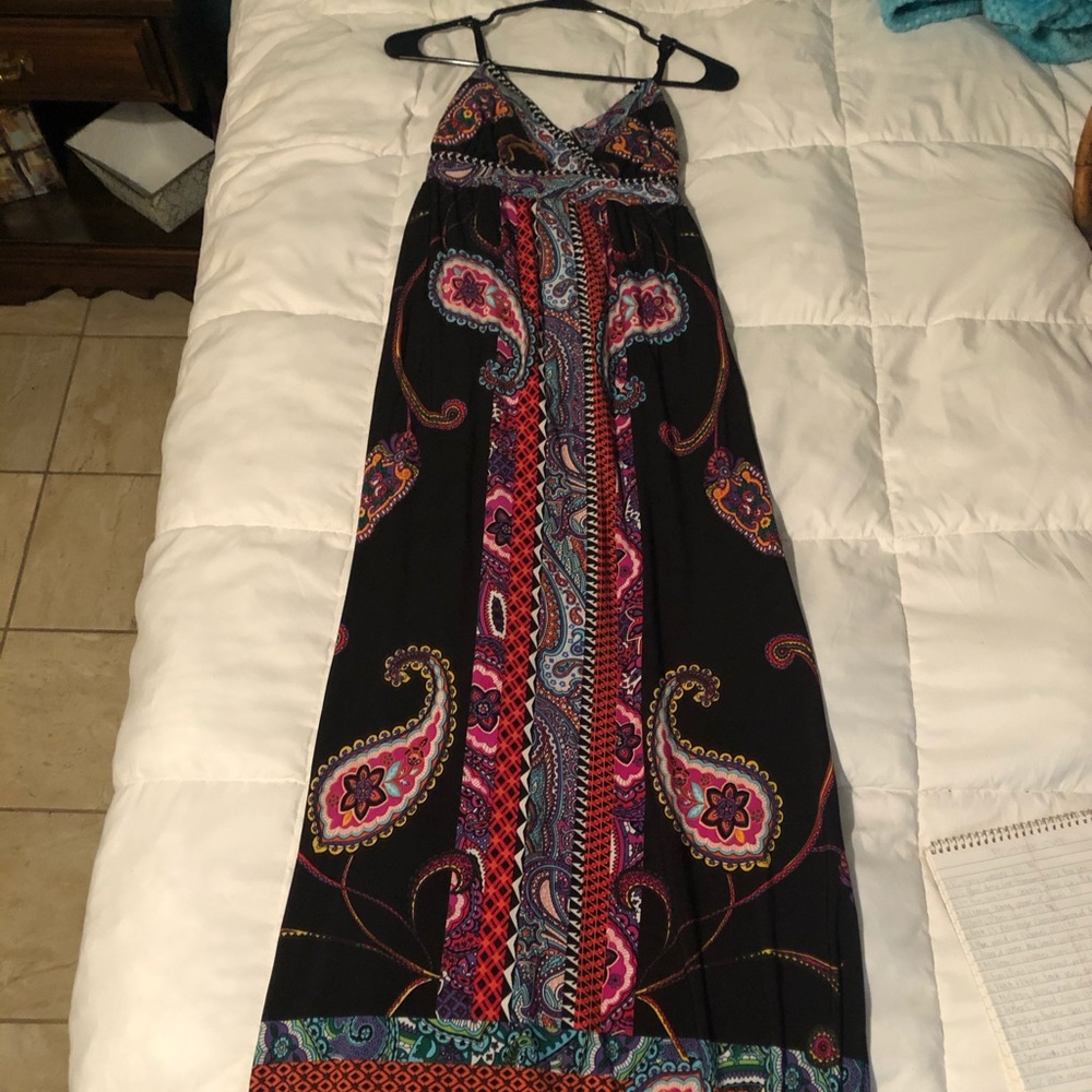 Spaghetti strap floor length dress